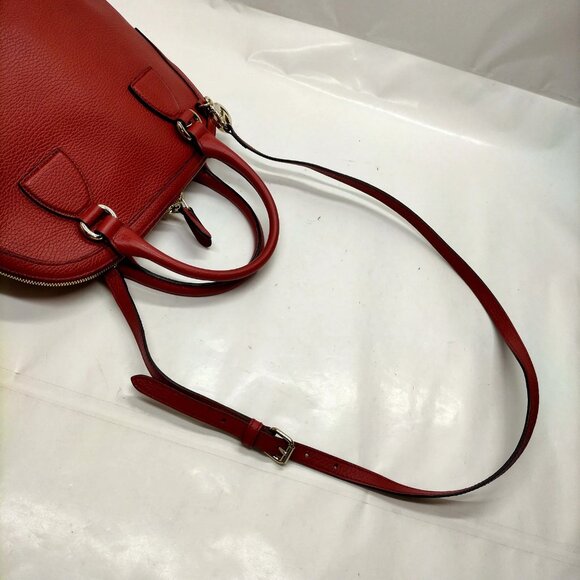 Gucci Red Leather Hand Bag mon875-101025 - Picture 7 of 16